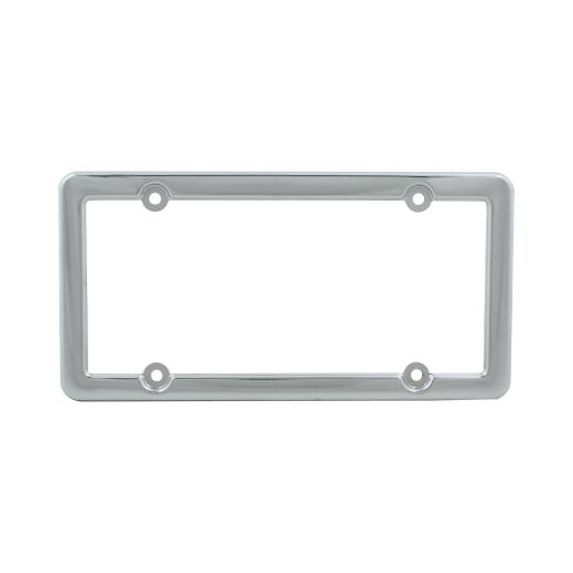 Pilot 4 Hole Mount Chrome License Plate Frame W/ Caps - Click Image to Close